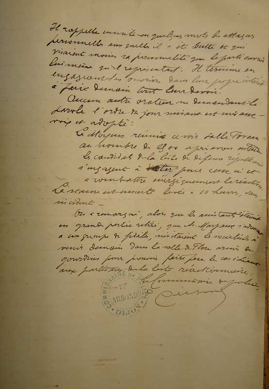 Rapport du 12 mai 1900 sur une réunion publique (3)